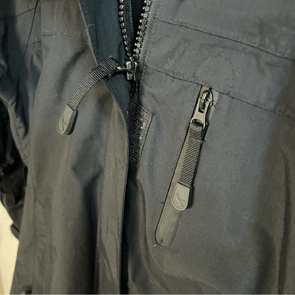 Eddie Bauer Outdoor Black Hooded Performance Shell Nylon Coat SZ S - Picture 5 of 6